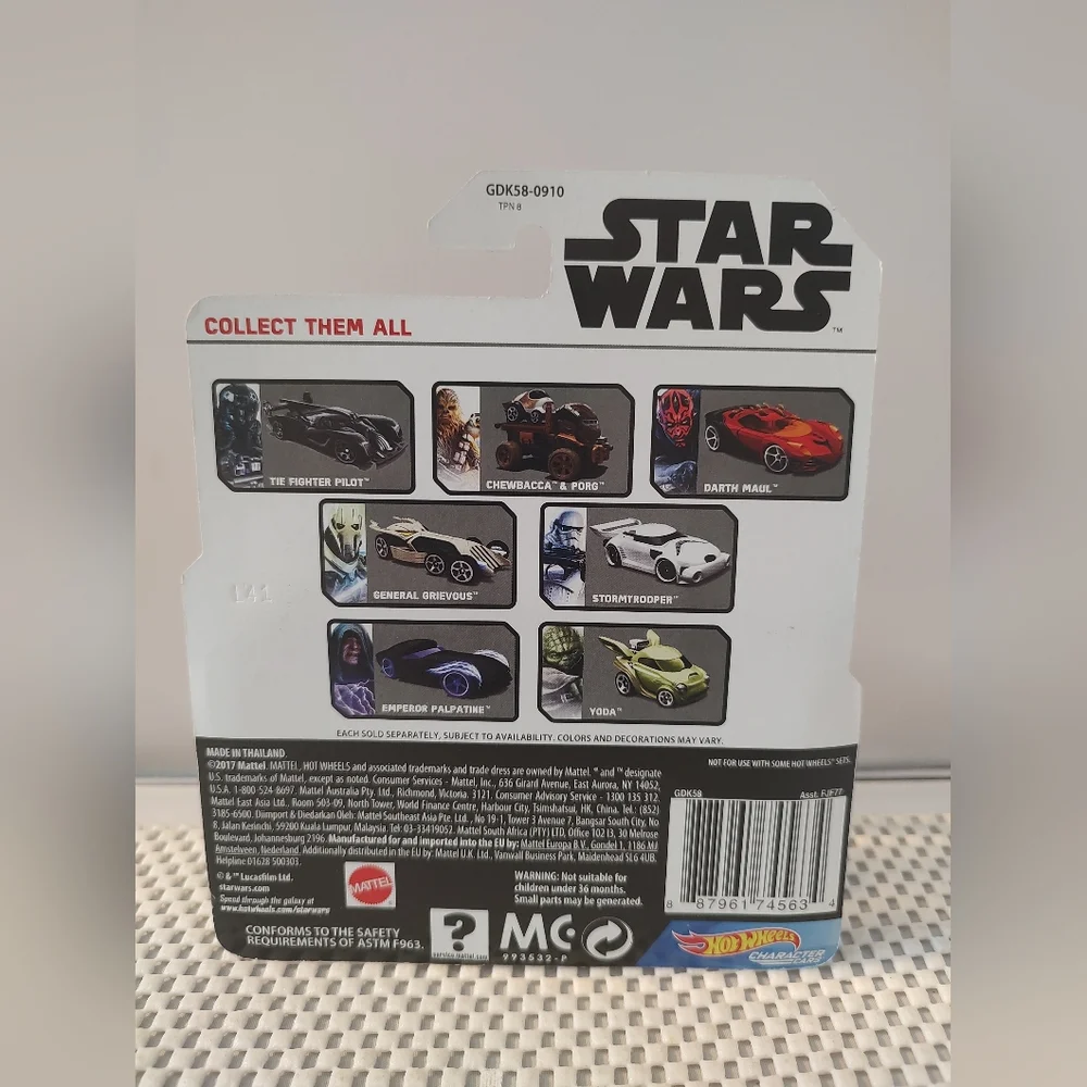 Hot Wheels Character Cars Wicket Star Wars Die-Cast NWT Disney